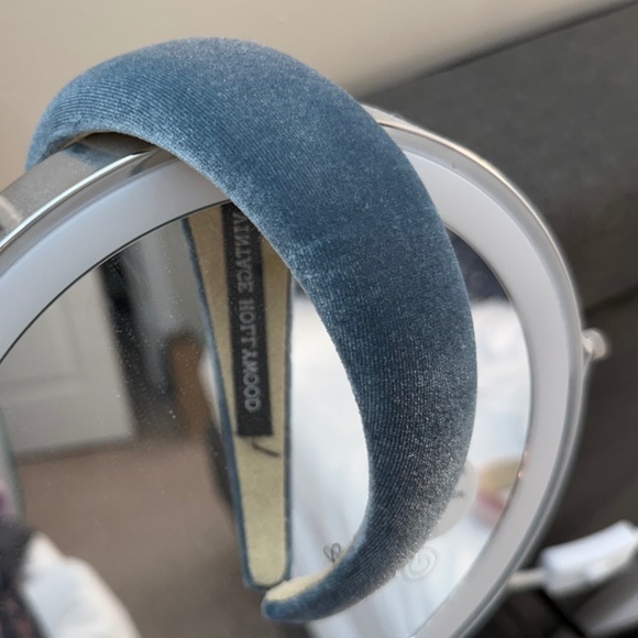 Velvet headband blue main image 3